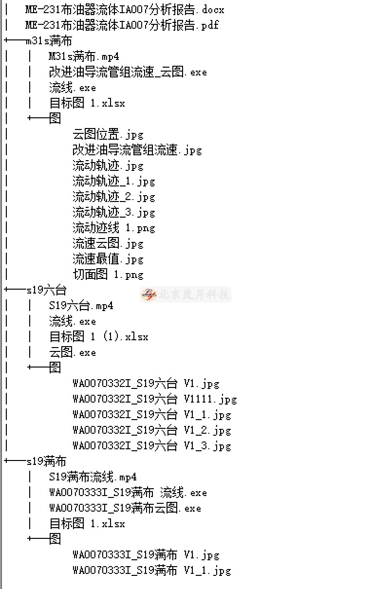 流体仿真分析结构报告文件构成